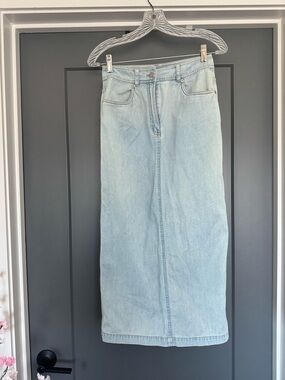 Jones Studio Light Blue Straight-Leg Denim Skirt